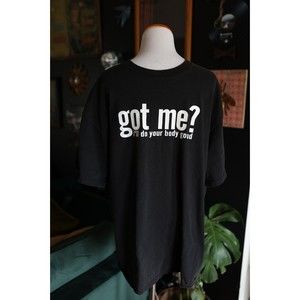 Vintage Y2K Verbal Assault Got Me? Do Your Body Good Black Novelty Shirt XXL